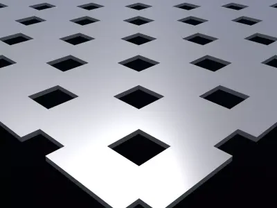 Perforated panel with 18 percent opening 25O129 3D model