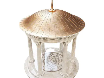 Classic Rotunda Gazebo Low-poly 3D model