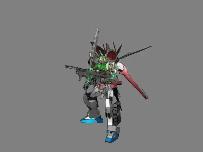 Attacker Gundam B 6 3D model