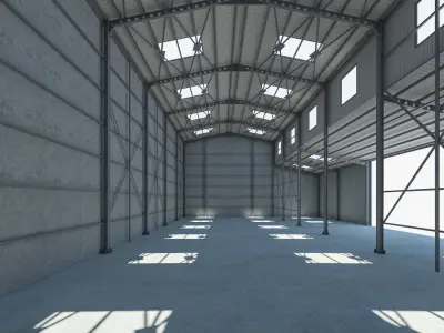 Warehouse 2 Low-poly 3D model purchase