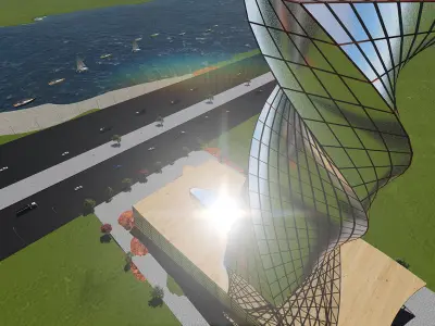 amazing building Low-poly 3D model