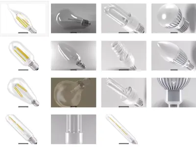 Light Bulbs  3D Model Pack