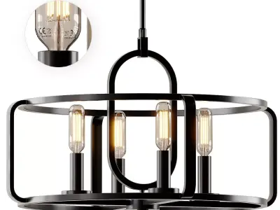 Santina Pendant Semi-Flushmount by Savoy House 3D model