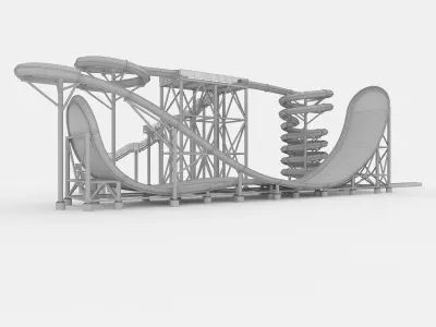 Waterpark Slide 8 3D model