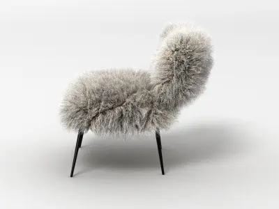 Baxter Nepal Chair White 3D model