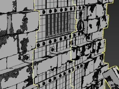 Old Wood Dor 3D model