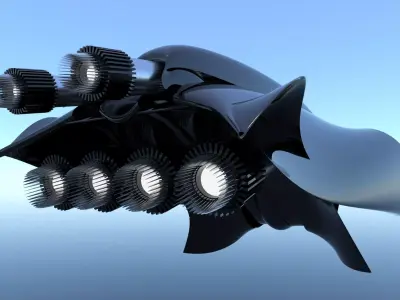 Spaceship Sci-Fi Turbo 3D 3D model