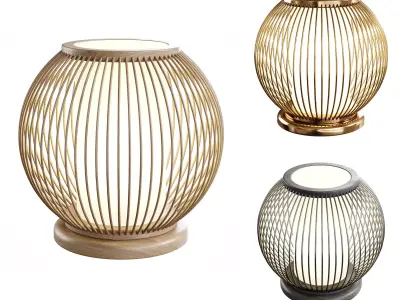 Bamboo Desk Lamp 3D model