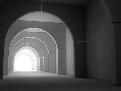 Sci Fi Hallway Interior 3D model