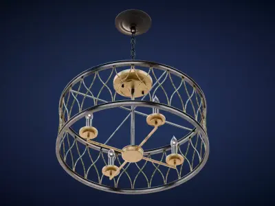 Crisscross Black Pendant Low-poly 3D model