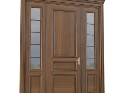  Entrance exterior front classic door Outdoor External Doors  3D model