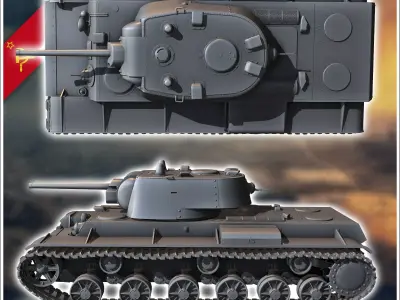 KV-1 M1942 - Soviet army WW2 Second World East front Ostfront RP 3D print model V1