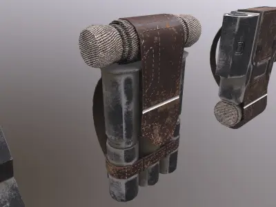Post apocalyptic Bags Low-poly 3D model