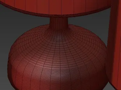 Table lamp in gold 3D model