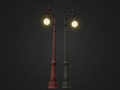 Street Light 24 Low-poly 3D model