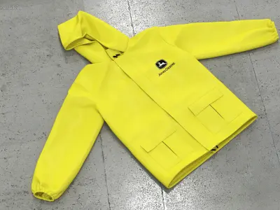 John Deere Yellow Rain Jacket 3D model