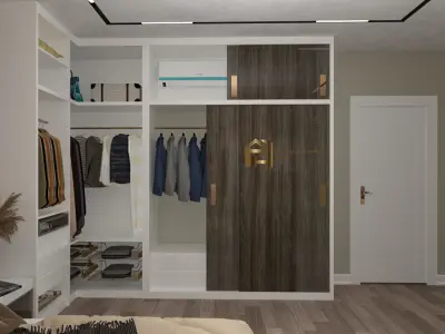 contemporary bedroom 3D model