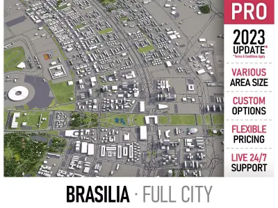 Brasilia  Low-poly 3D model