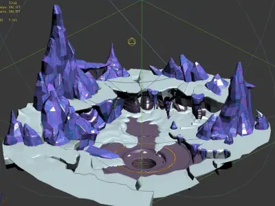 Battlestar - Icefield rupture ice surface 01 3D model