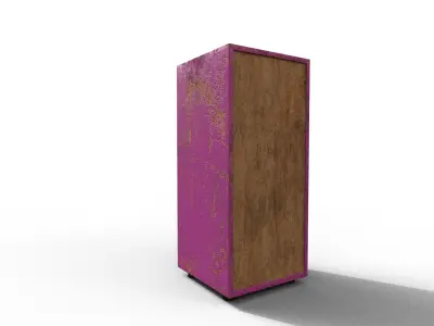Old Modern Furniture 3D Model Terror Low-poly 3D model 5
