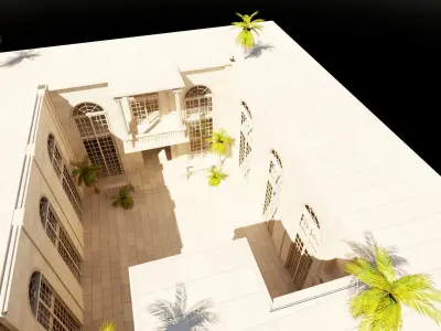 medieval building Low-poly 3D model