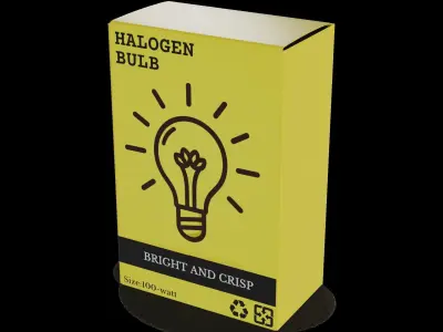 Light bulbs Halogen Light Bulb Low-poly 3D model