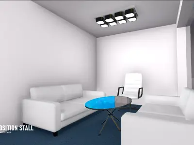 Exposition stall - conference stand Low-poly 3D model