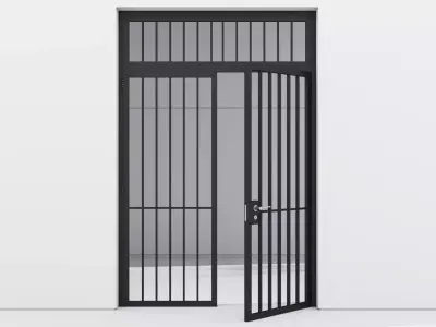 Aluminium door 38 3D model