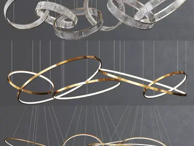 Collection of Ring Chandelier 3D model