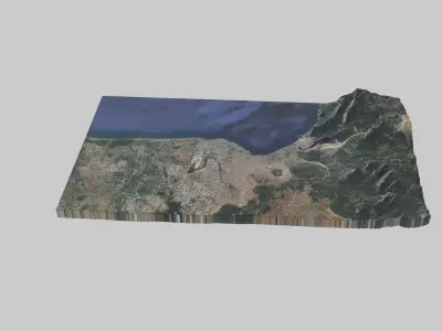 Antalya City Low-poly 3D model