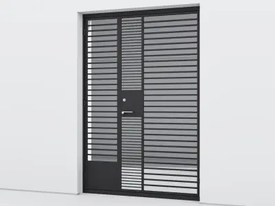 Aluminium door 29 3D model