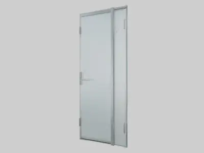 Frameless glass door model 3D model