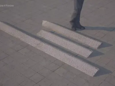 street bumper Low-poly 3D model
