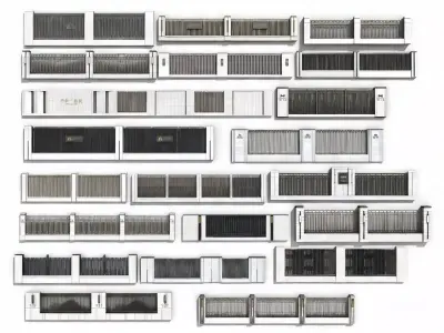 Landscape Wall Gate 3D model