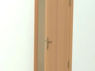 Door-4 wooden door 3D model