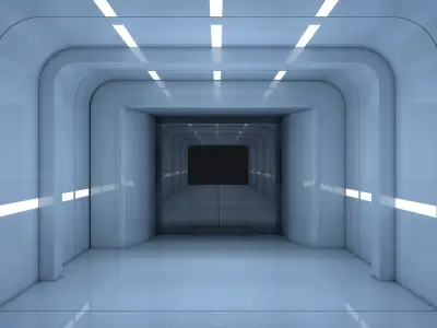 Sci Fi Tunnel 3D model 25