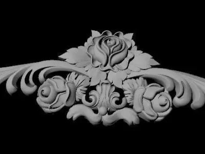 dekor gold ornate ornament 3D model purchase