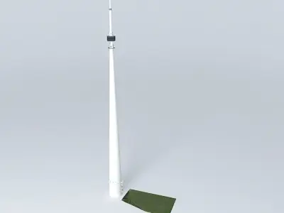 Emley Moor Mast, Huddersfield. Free 3D model