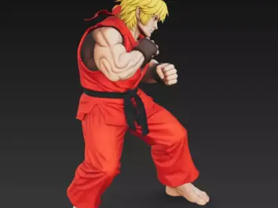 Ryu from Street Fighter 3D print model