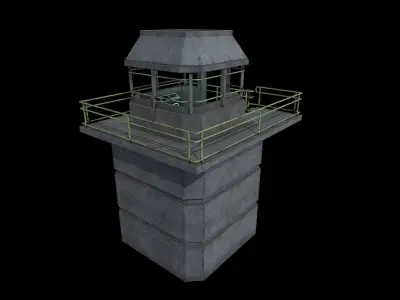 lowpoly Watchtower UPDATED Low-poly 3D model