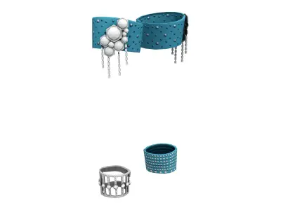 Belly Dance Arm Pieces Low-poly 3D model