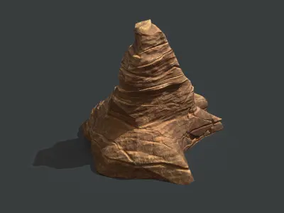 Red Rock Sandstone Pbr 3 Low-poly 3D model