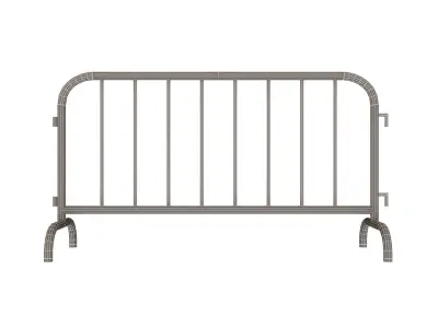 Road Safety Barrier Low-poly 3D model