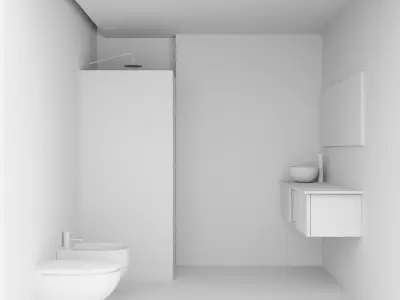  bathroom model without materials 3D model