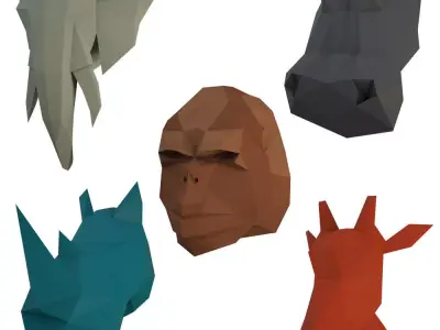 Sculpture Animals Safari Marokka 3D model