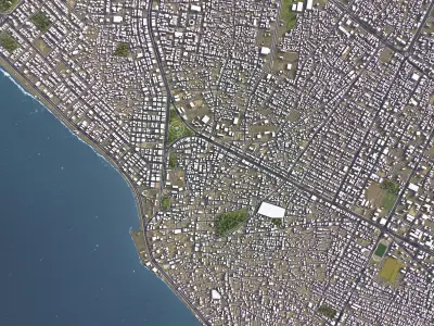 Al Hudaydah - City 3D Model Low-poly 3D model
