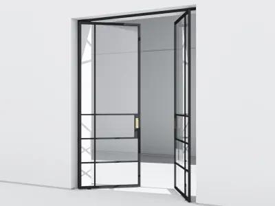 Aluminium door 301 3D model