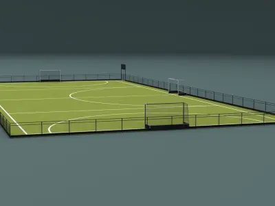Field Hockey Training Pitch 3D model