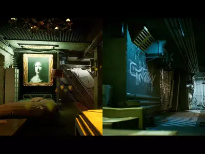 Cyberpunk Apartment Block 2 in 1 Bundle UE5 Low-poly 3D model