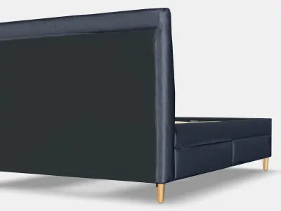 IDANAS Upholstered bed with storage Low-poly 3D model